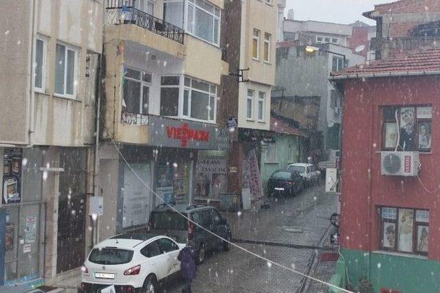 Tekirdağ&rsquo;da Kar Yağışı Başladı 2
