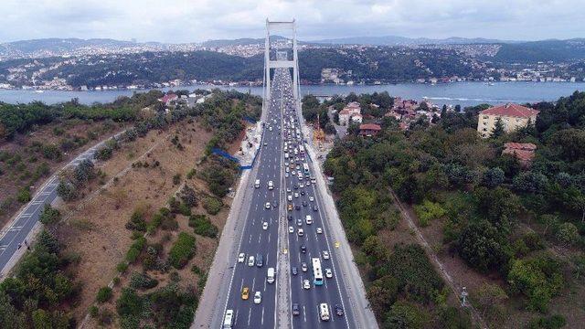 Fsm Köprüsü’nde Akşam Trafiği Yoğunluğu