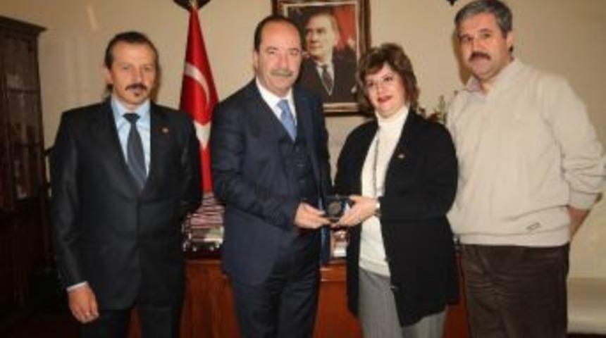 T&uuml;rk Hava Kurumu&rsquo;ndan Başkan G&uuml;rkan&rsquo;a Ziyaret