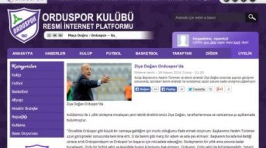 Orduspor, teknik direkt&ouml;r ziya doğan ile anlaştı