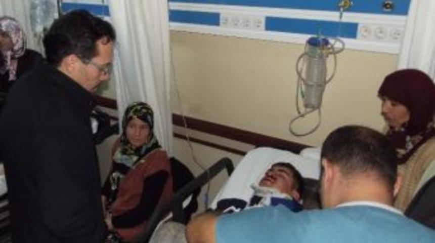 Ad&uuml; Rekt&ouml;r&uuml; Bircan, Yaralı &Ouml;ğrencileri Ziyaret Etti