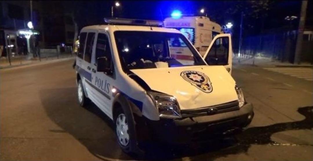 Olaya Giden Polis Otosu Kaza Yaptı