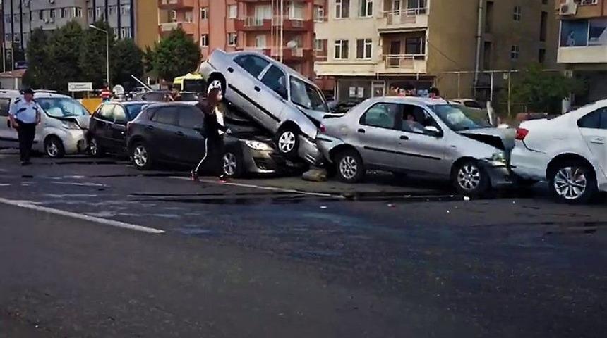 Tekirdağ’da 7 Araç Birbirine Girdi: 7 Yaralı