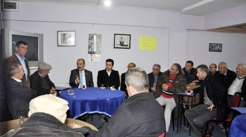 Mudanya Belediye Başkanı T&uuml;rkyılmaz, Kıraathane Toplantı Yaptı