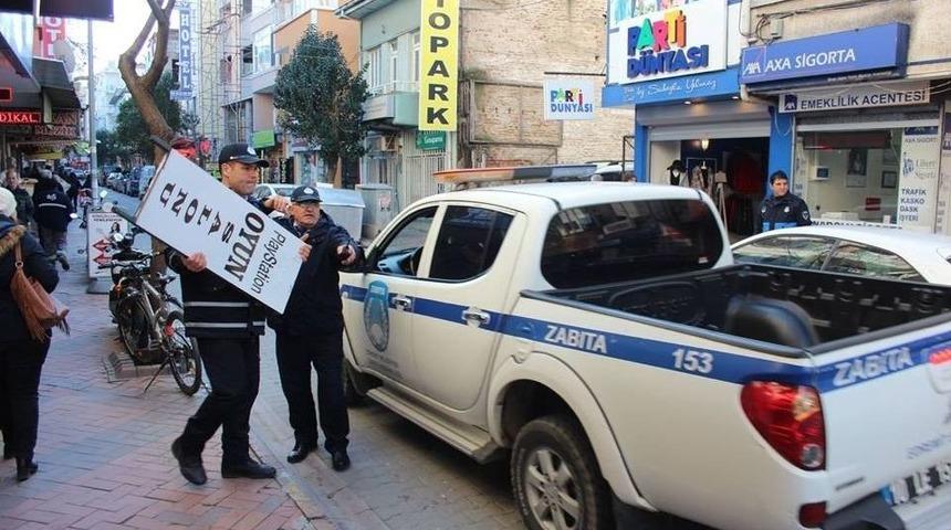 Zabıta Kaldırım İşgallerine Savaş A&ccedil;tı