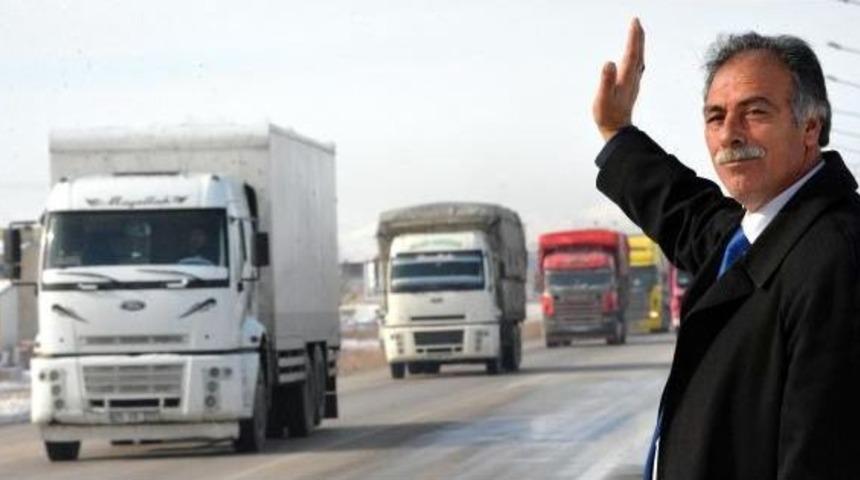 Erzurum'da Tır Ve Kamyoncu Eylemi