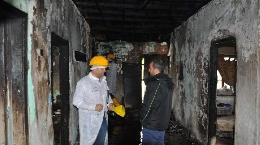 Evde &ccedil;ıkan yangında 6 kişi son anda kurtarıldı