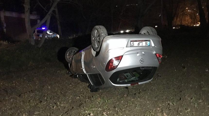 Uludağ&rsquo;dan İnerken Takla Attı