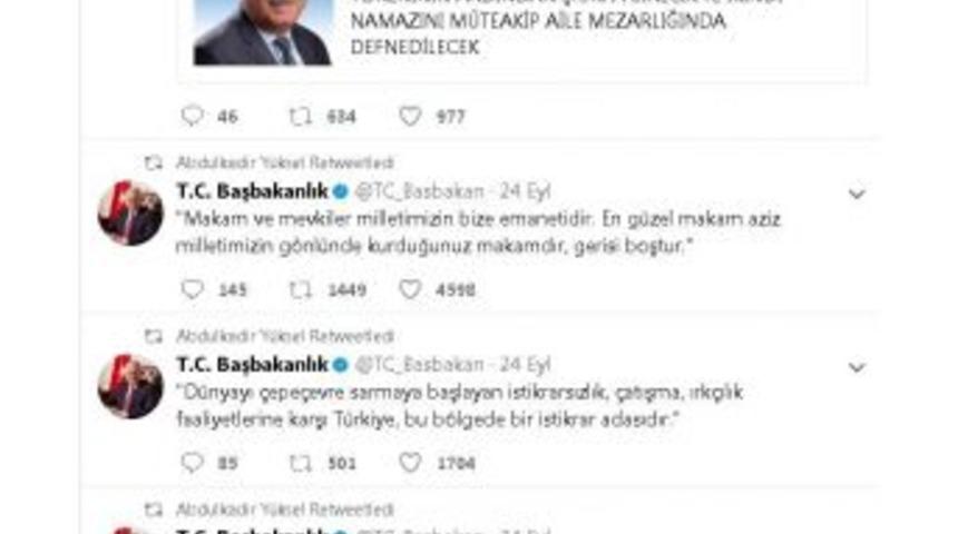 Milletvekili Yüksel’in Son Paylaşımı Başbakanın Söylemleri Oldu