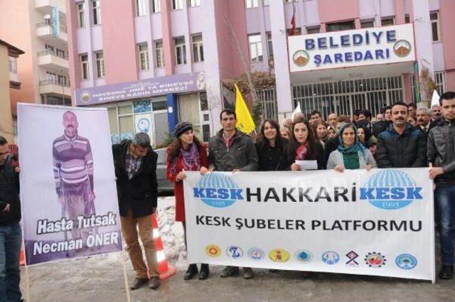 Hakkari'de hasta tutuklular için yürüyüş