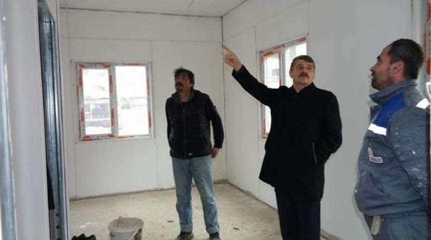 Başkan Akın Yaşam Merkezi İnşaatını İnceledi