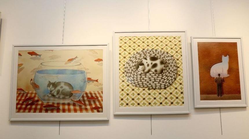 "benim Kedilerim" Sergisi Zülfü Livaneli’nde