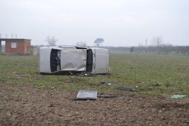 Çalıntı Araçla Takla Attılar 1