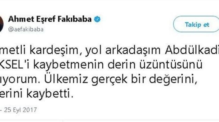 Y&uuml;ksel&rsquo;in Ani &Ouml;l&uuml;m&uuml; Gaziantep Ve Şanlıurfalı Siyaset&ccedil;ileri &Uuml;zd&uuml;