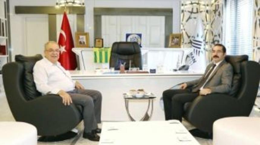 İdare Mahkeme Başkanı Erg&uuml;der, Kutlu İle Bir Araya Geldi