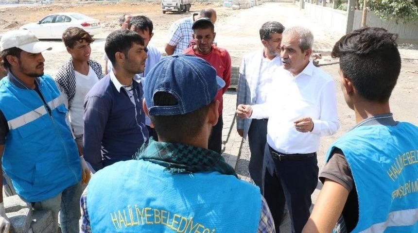 Sırrın’da Beton Parke Çalışmaları Denetlendi