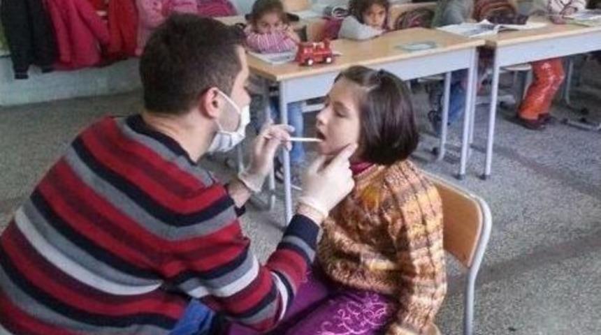 K&uuml;re&rsquo;de &Ouml;ğrenciler, Diş Taramasından Ge&ccedil;ti