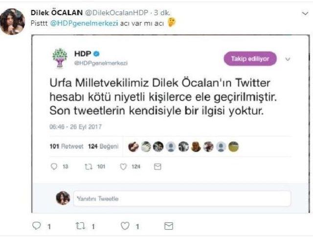 Hdp Milletvekili Dilek Öcalan'ın Twitter Hesabı Hacklendi