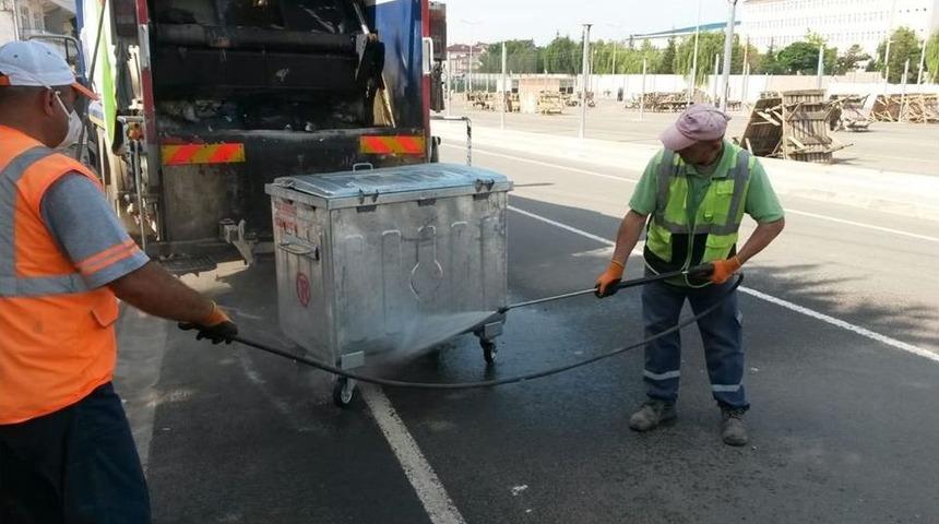 Ergene&rsquo;de &Ccedil;&ouml;p Konteynerleri Temizleniyor