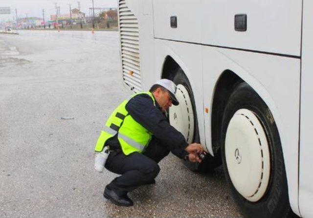 Çorum'da kış lastiği denetimi