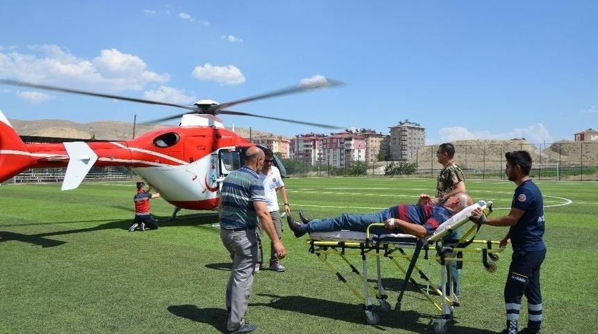 Beyin Kanaması Geçiren Hastanın İmdadına Hava Ambulansı Yetişti
