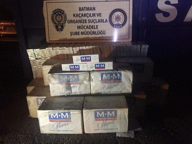 Batman’da 20 Bin 330 Paket Kaçak Sigara Ele Geçirildi