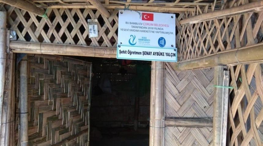 Çorum Belediyesi’nden Arakanlı Mültecilere Bambu Ev