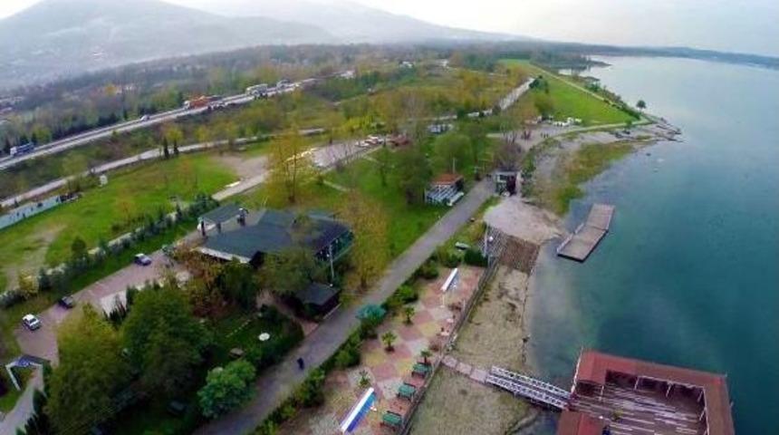 Sapanca g&ouml;l&uuml;, yağışlarla y&uuml;kselmeye başladı