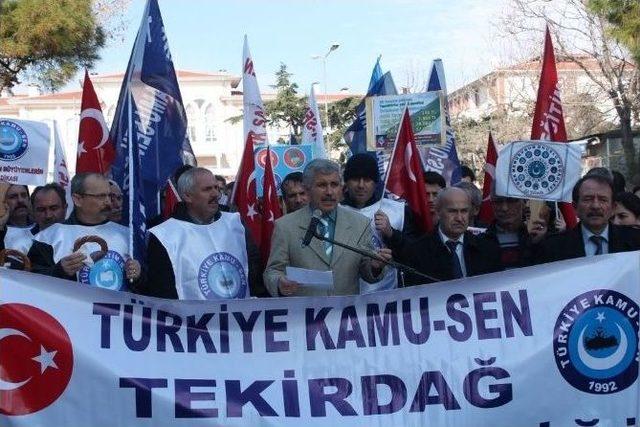 Türkiye Kamu-sen Tekirdağ Subesi’nden ’zam’ Protestosu