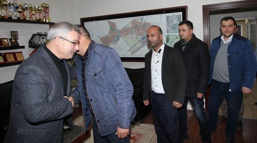 Başkan Yaralı Şof&ouml;rleri Ağırladı