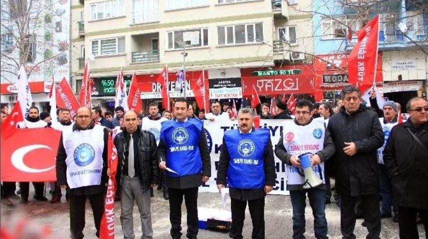 Eskişehir&rsquo;de Kamu-sen&rsquo;den Toplu S&ouml;zleşme Tepkisi