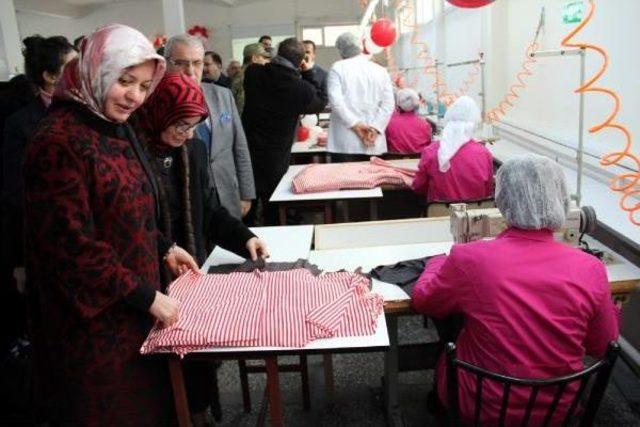 Kadın mahkumlar için tekstil atölyesi açıldı