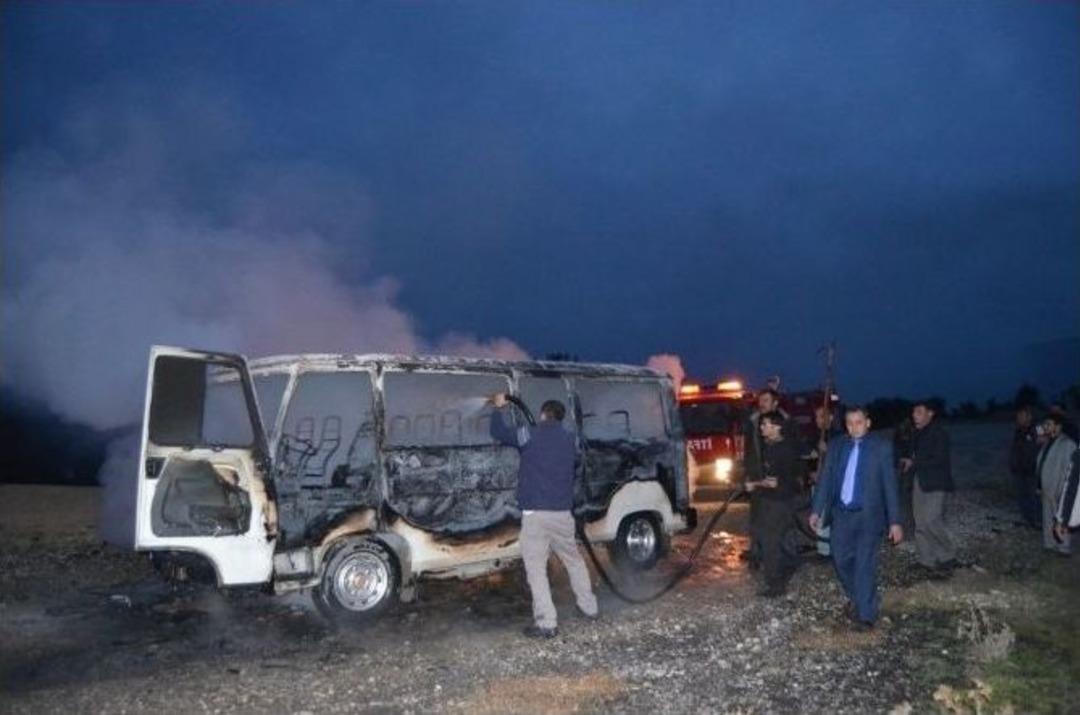 &Ouml;ğrenci Servisi Alev Topuna D&ouml;nd&uuml;