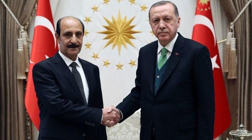 Cumhurbaşkanı Erdoğan, &Uuml;rd&uuml;n B&uuml;y&uuml;kel&ccedil;isi İsmail İssa Rifaie&rsquo;ni Kabul Etti