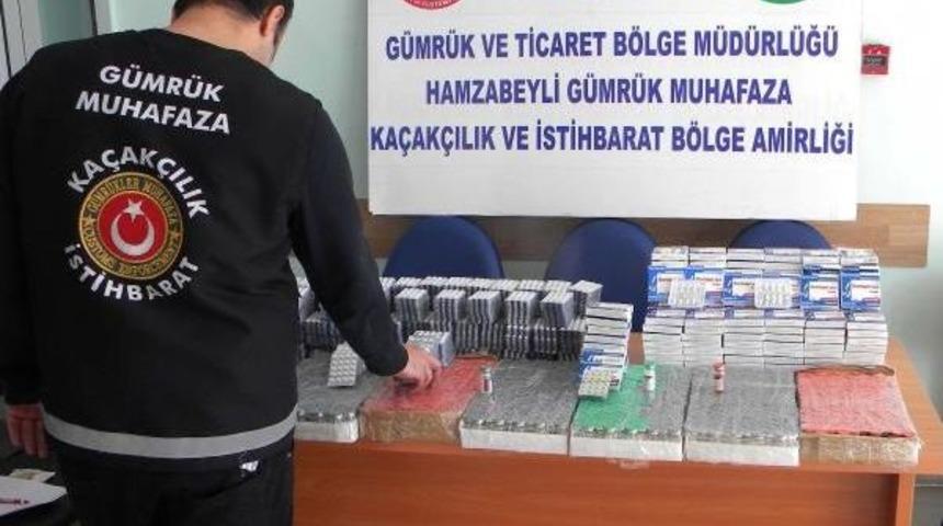Hamzabeyli&rsquo;De 27 Bin 880 V&uuml;cut Geliştirme Hapı Ele Ge&ccedil;irildi