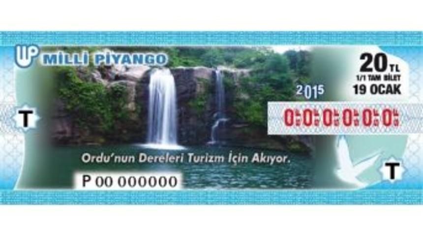 Ordu&rsquo;nun Dereleri, Milli Piyango Biletinde