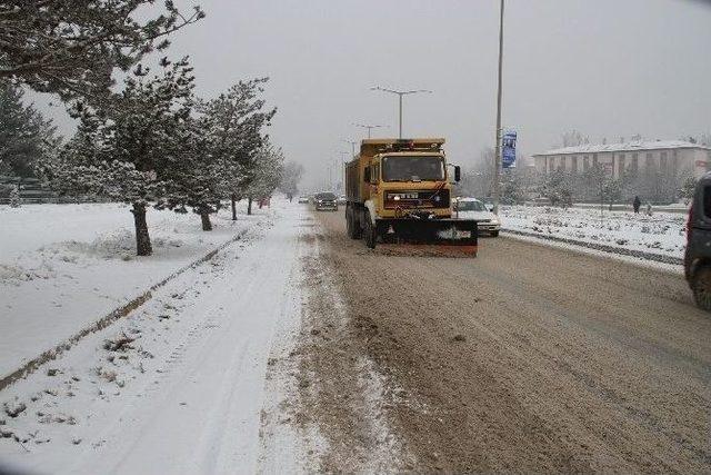 Erzincan Belediyesinden Kar Yağışı Sonrası Müdahale