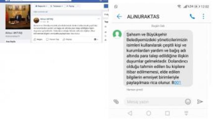 B&uuml;y&uuml;kşehir Belediyesi&rsquo;nden Dolandırıcılık Uyarısı