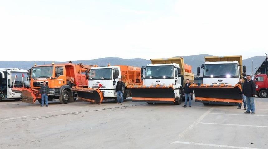 Körfez Belediyesi Ekipleri Karla Mücadele İçin Teyakkuzda