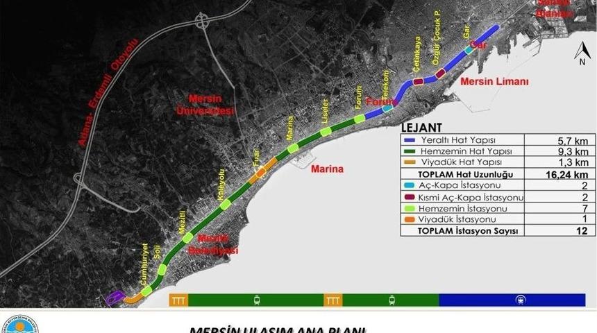Mersin’de Raylı Sistem İçin Geri Sayım Başladı