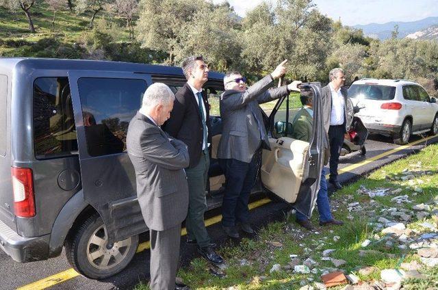 Milas Devlet Hastanesi’nin İstinat Duvarı, Yağışlara Dayanamadı