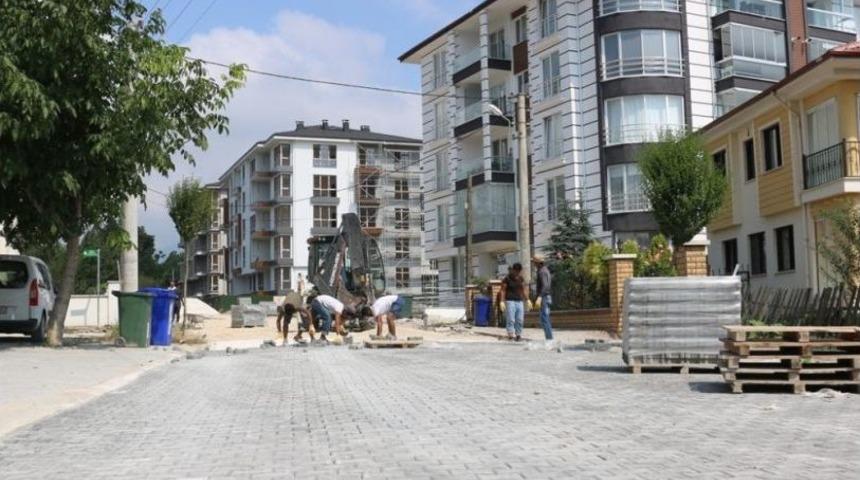 Bolu&rsquo;da Sokaklar Kilitli Parke Taşı Kaplanıyor