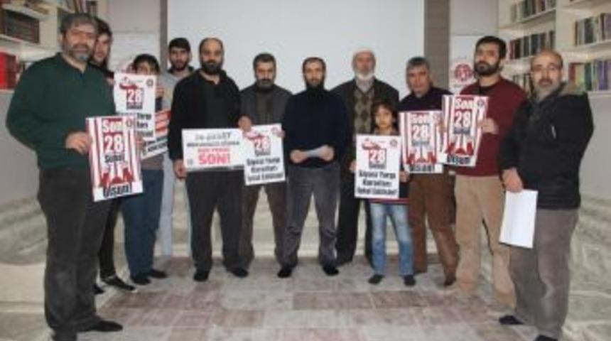 Mazlum-der Ağrı Şubesi 28 Şubat Yargı Kararlarını Protesto Etti