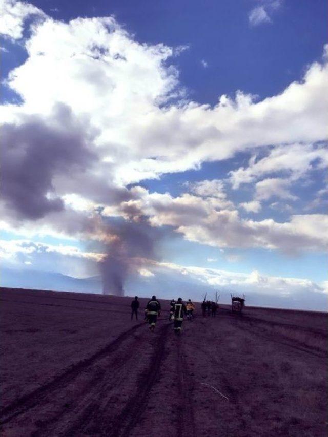 Konya’da Sazlık Yangının Mahsur Kalan Vatandaşlar Kurtarıldı