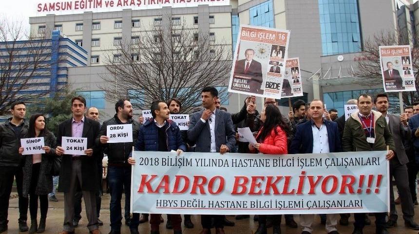 Hastane Bilgi İşlem &Ccedil;alışanları Kadro Bekliyor
