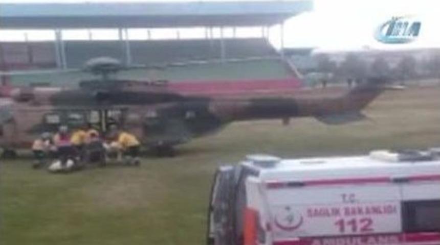 D&uuml;şen U&ccedil;akta Şehit Olan Askerlerin Cenazeleri Alındı