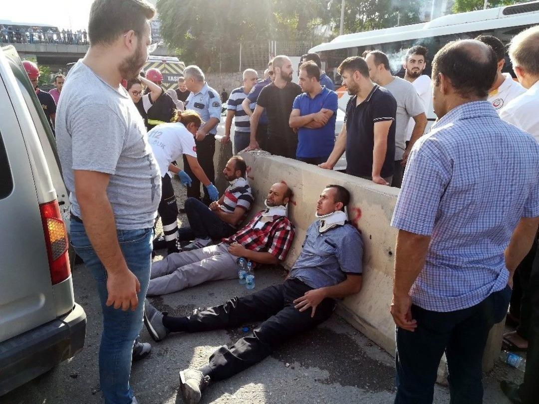 Gebze&rsquo;de Zincirleme Kaza: 4 Yaralı