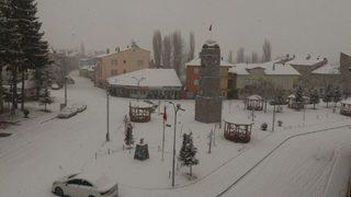 Tokat’ın Başçiftlik İlçesinde Kar Hasreti Sona Erdi