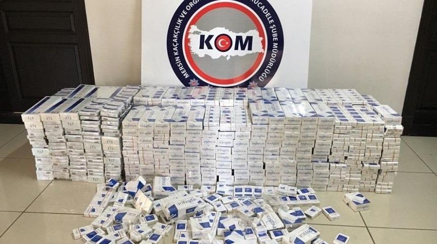 Otob&uuml;steki Merdivene Saklanan 4 Bin 500 Ka&ccedil;ak Sigara Ele Ge&ccedil;irildi