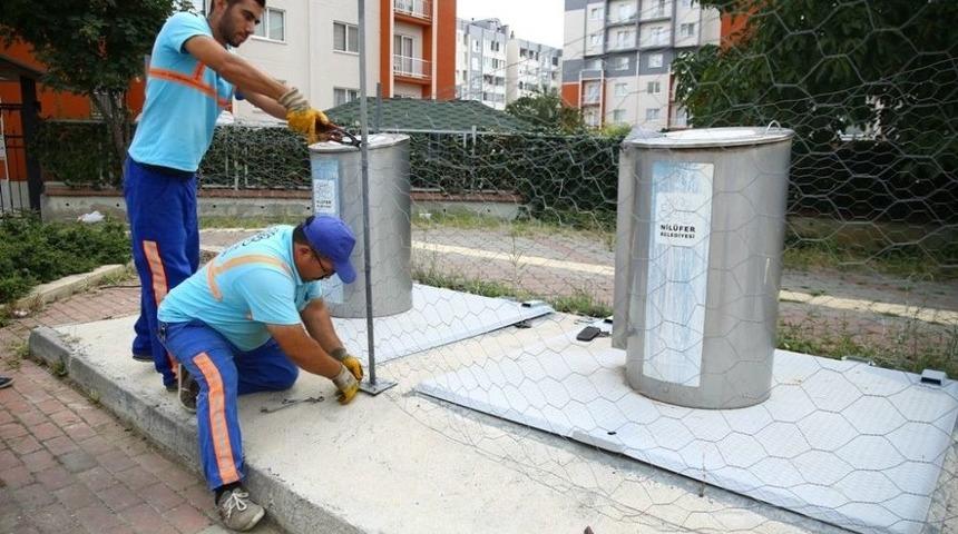 Nil&uuml;fer&rsquo;de Yer Altı &Ccedil;&ouml;p Konteynırları Yaygınlaşıyor